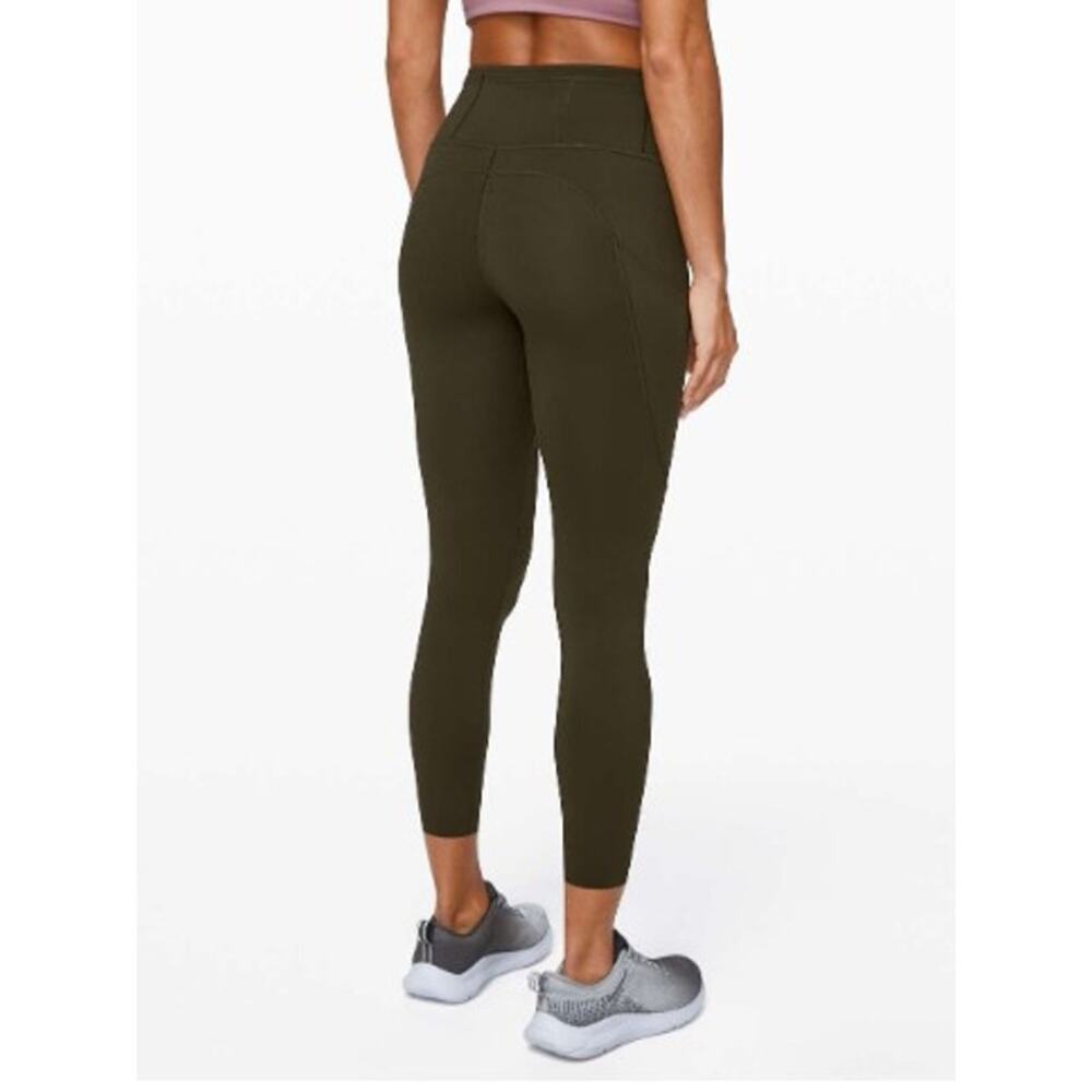 Lululemon Fast and Free Tight II 25" *Non-Reflective Nulux Dark Olive 2